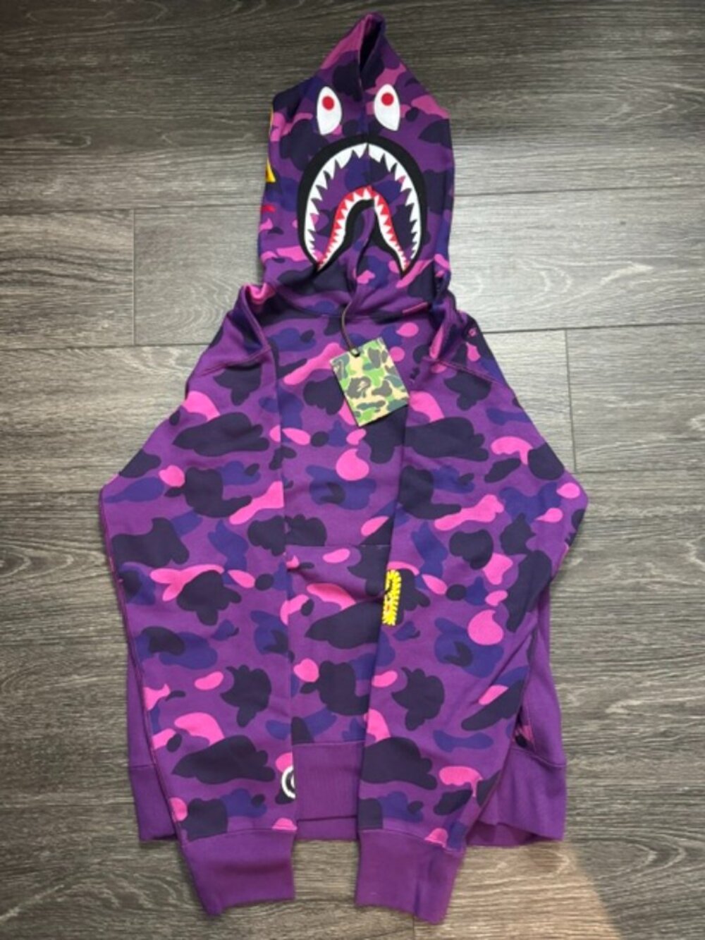 BAPE A Bathing Ape Purple Camo Pullover Hoodie BWT!!